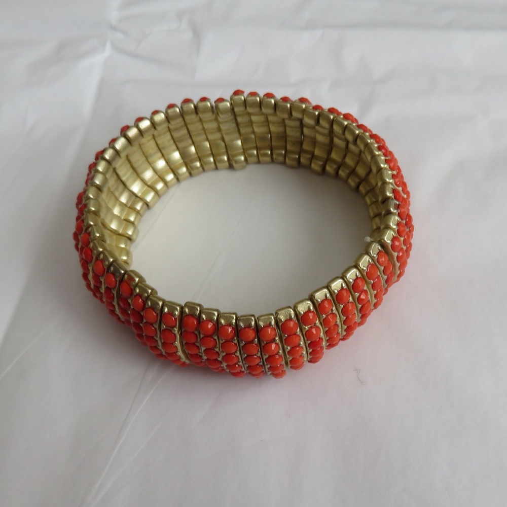 Gold and Orange Bracelet